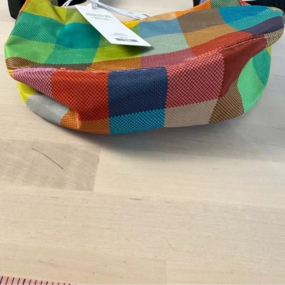 New BAGGU Small Nylon Crescent Bag in Madras - Picture 4 of 8